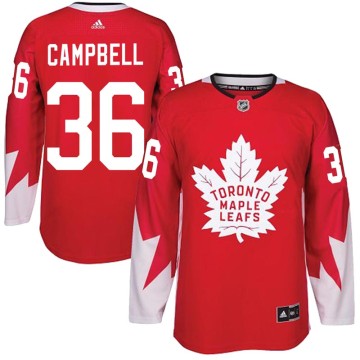 Authentic Adidas Youth Jack Campbell Toronto Maple Leafs Alternate Jersey - Red