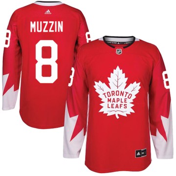 Authentic Adidas Youth Jake Muzzin Toronto Maple Leafs Alternate Jersey - Red