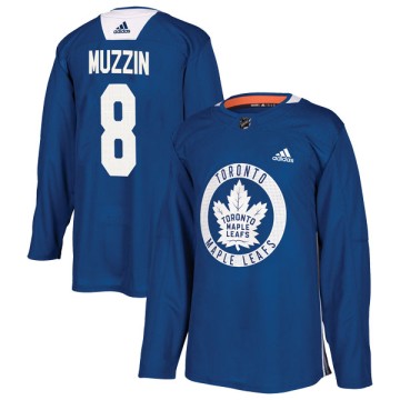Authentic Adidas Youth Jake Muzzin Toronto Maple Leafs Practice Jersey - Royal