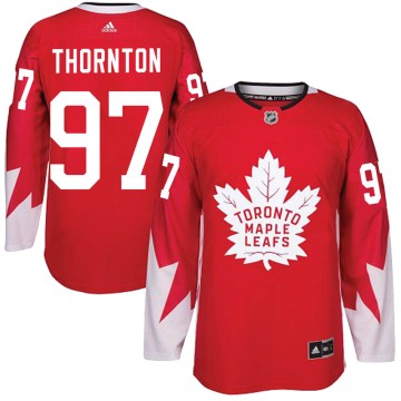 Authentic Adidas Youth Joe Thornton Toronto Maple Leafs Alternate Jersey - Red
