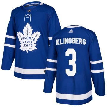 Authentic Adidas Youth John Klingberg Toronto Maple Leafs Home Jersey - Blue