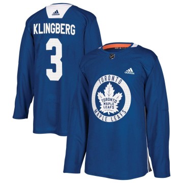 Authentic Adidas Youth John Klingberg Toronto Maple Leafs Practice Jersey - Royal