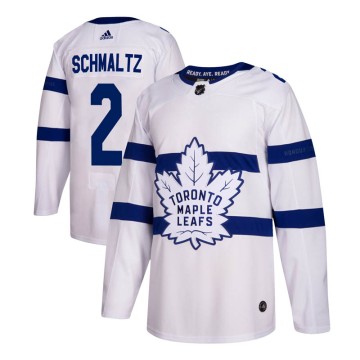 Authentic Adidas Youth Jordan Schmaltz Toronto Maple Leafs 2018 Stadium Series Jersey - White