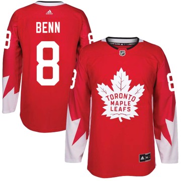 Authentic Adidas Youth Jordie Benn Toronto Maple Leafs Alternate Jersey - Red