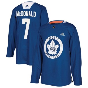 Authentic Adidas Youth Lanny McDonald Toronto Maple Leafs Practice Jersey - Royal