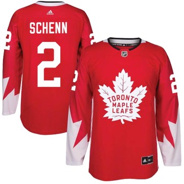 Authentic Adidas Youth Luke Schenn Toronto Maple Leafs Alternate Jersey - Red