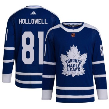 Authentic Adidas Youth Mac Hollowell Toronto Maple Leafs Reverse Retro 2.0 Jersey - Royal
