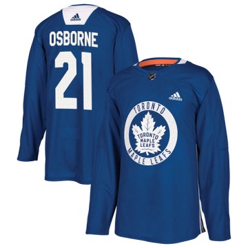 Authentic Adidas Youth Mark Osborne Toronto Maple Leafs Practice Jersey - Royal
