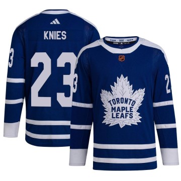 Authentic Adidas Youth Matthew Knies Toronto Maple Leafs Reverse Retro 2.0 Jersey - Royal