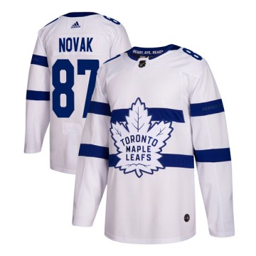 Authentic Adidas Youth Max Novak Toronto Maple Leafs 2018 Stadium Series Jersey - White