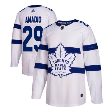 Authentic Adidas Youth Michael Amadio Toronto Maple Leafs 2018 Stadium Series Jersey - White