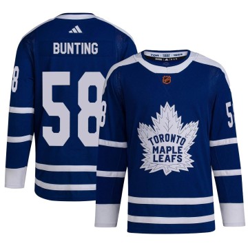 Authentic Adidas Youth Michael Bunting Toronto Maple Leafs Reverse Retro 2.0 Jersey - Royal