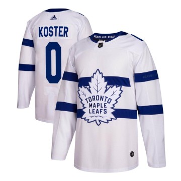 Authentic Adidas Youth Michael Koster Toronto Maple Leafs 2018 Stadium Series Jersey - White