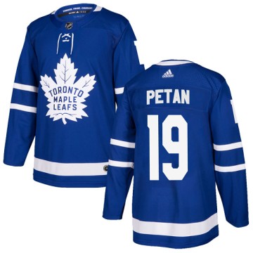 Authentic Adidas Youth Nic Petan Toronto Maple Leafs Home Jersey - Blue