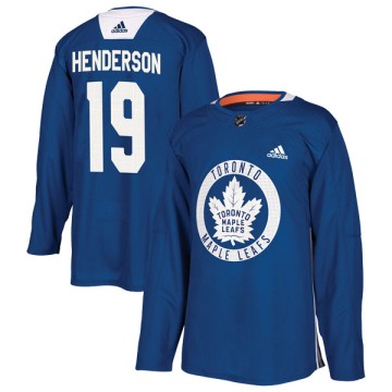 Authentic Adidas Youth Paul Henderson Toronto Maple Leafs Practice Jersey - Royal