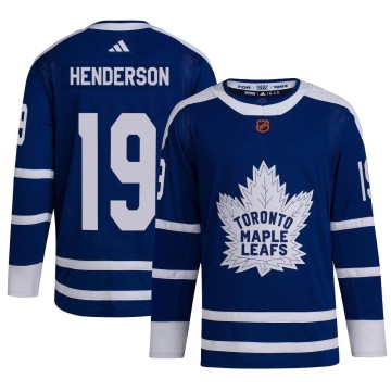 Authentic Adidas Youth Paul Henderson Toronto Maple Leafs Reverse Retro 2.0 Jersey - Royal