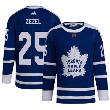 Authentic Adidas Youth Peter Zezel Toronto Maple Leafs Reverse Retro 2.0 Jersey - Royal