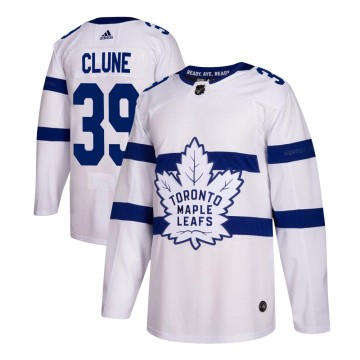 Authentic Adidas Youth Rich Clune Toronto Maple Leafs 2018 Stadium Series Jersey - White