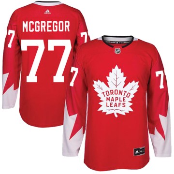 Authentic Adidas Youth Ryan McGregor Toronto Maple Leafs Alternate Jersey - Red