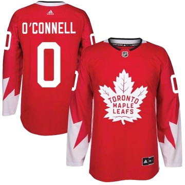 Authentic Adidas Youth Ryan O'Connell Toronto Maple Leafs Alternate Jersey - Red