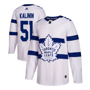 Authentic Adidas Youth Sergey Kalinin Toronto Maple Leafs 2018 Stadium Series Jersey - White