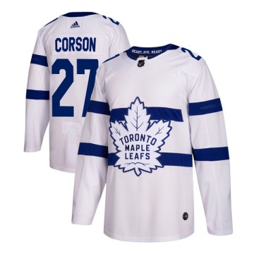 Authentic Adidas Youth Shayne Corson Toronto Maple Leafs 2018 Stadium Series Jersey - White