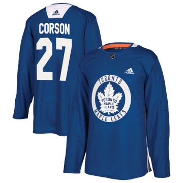 Authentic Adidas Youth Shayne Corson Toronto Maple Leafs Practice Jersey - Royal