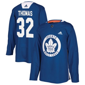 Authentic Adidas Youth Steve Thomas Toronto Maple Leafs Practice Jersey - Royal