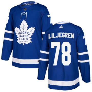 Authentic Adidas Youth Timothy Liljegren Toronto Maple Leafs Home Jersey - Blue