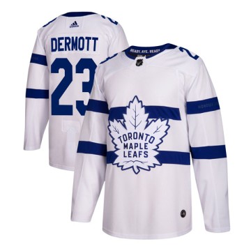Authentic Adidas Youth Travis Dermott Toronto Maple Leafs 2018 Stadium Series Jersey - White
