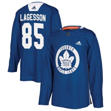 Authentic Adidas Youth William Lagesson Toronto Maple Leafs Practice Jersey - Royal
