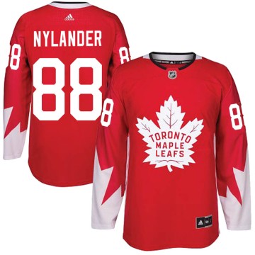 Authentic Adidas Youth William Nylander Toronto Maple Leafs Alternate Jersey - Red
