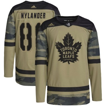 Authentic Adidas Youth William Nylander Toronto Maple Leafs Military Appreciation Practice Jersey - Camo
