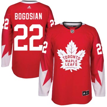 Authentic Adidas Youth Zach Bogosian Toronto Maple Leafs Alternate Jersey - Red