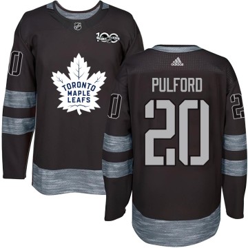 Authentic Men's Bob Pulford Toronto Maple Leafs 1917-2017 100th Anniversary Jersey - Black
