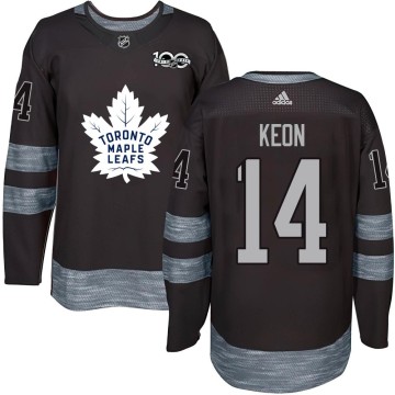 Authentic Men's Dave Keon Toronto Maple Leafs 1917-2017 100th Anniversary Jersey - Black