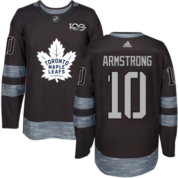 Authentic Men's George Armstrong Toronto Maple Leafs 1917-2017 100th Anniversary Jersey - Black