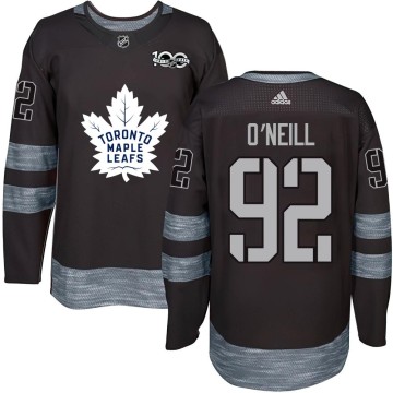 Authentic Men's Jeff O'neill Toronto Maple Leafs 1917-2017 100th Anniversary Jersey - Black