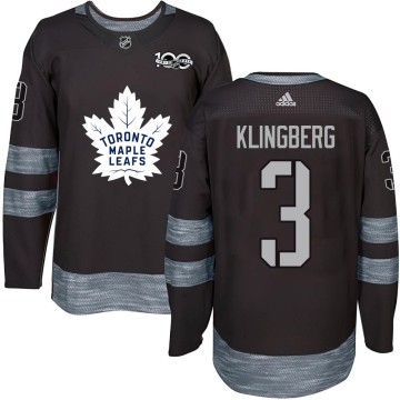 Authentic Men's John Klingberg Toronto Maple Leafs 1917-2017 100th Anniversary Jersey - Black
