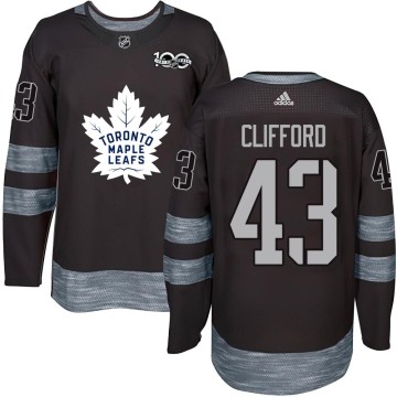 Authentic Men's Kyle Clifford Toronto Maple Leafs 1917-2017 100th Anniversary Jersey - Black