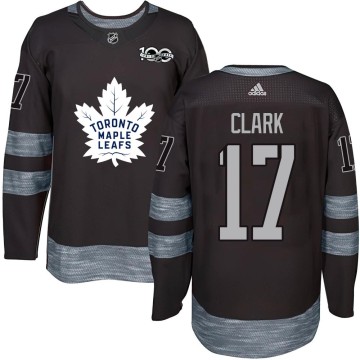 Authentic Men's Wendel Clark Toronto Maple Leafs 1917-2017 100th Anniversary Jersey - Black
