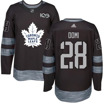 Authentic Youth Tie Domi Toronto Maple Leafs 1917-2017 100th Anniversary Jersey - Black