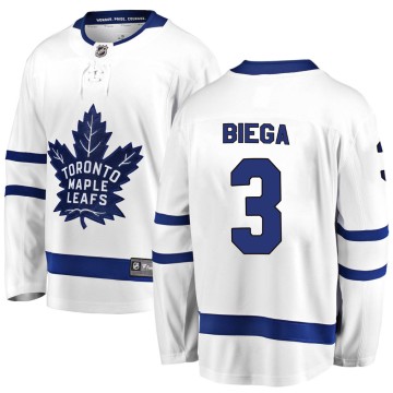 Breakaway Fanatics Branded Men's Alex Biega Toronto Maple Leafs Away Jersey - White
