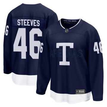 Breakaway Fanatics Branded Men's Alex Steeves Toronto Maple Leafs 2022 Heritage Classic Jersey - Navy