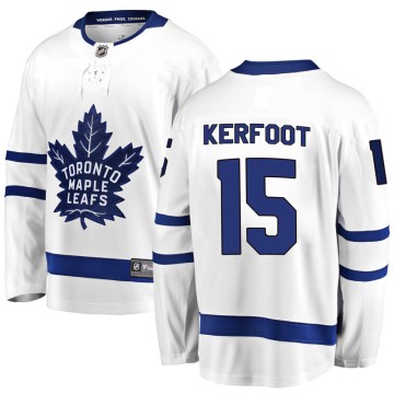 Breakaway Fanatics Branded Men's Alexander Kerfoot Toronto Maple Leafs Away Jersey - White