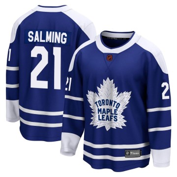 Breakaway Fanatics Branded Men's Borje Salming Toronto Maple Leafs Special Edition 2.0 Jersey - Royal