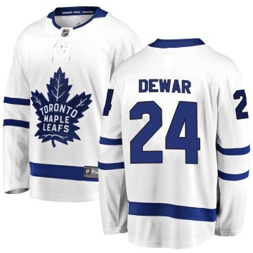 Breakaway Fanatics Branded Men's Connor Dewar Toronto Maple Leafs Away Jersey - White