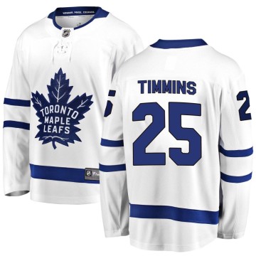 Breakaway Fanatics Branded Men's Conor Timmins Toronto Maple Leafs Away Jersey - White