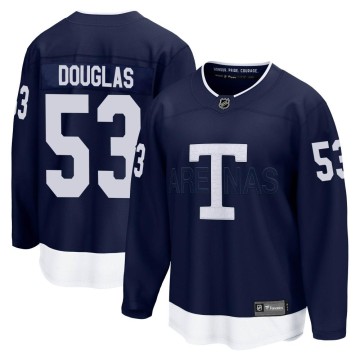 Breakaway Fanatics Branded Men's Curtis Douglas Toronto Maple Leafs 2022 Heritage Classic Jersey - Navy