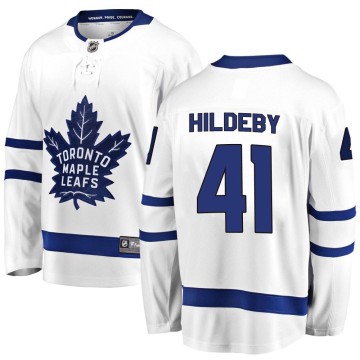 Breakaway Fanatics Branded Men's Dennis Hildeby Toronto Maple Leafs Away Jersey - White